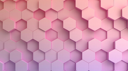 Abstract geometric background featuring hexagonal shapes in pink tones