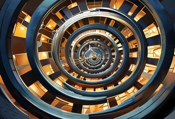 Naklejka premium time-bending structures