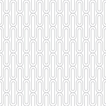 Elegant Tall Grey Ogee Outline Seamless Vector Repeat Pattern