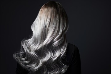 Naklejka premium woman with long hair