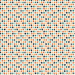 Colorful Irregular Polka Dots Abstract Geometric Tribal Seamless Vector Repeat Pattern