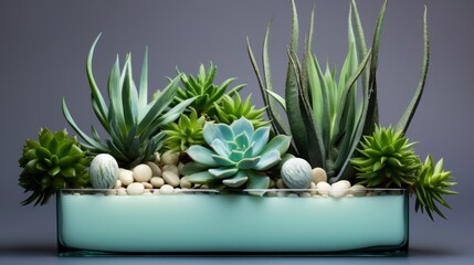 Succulents in a Glass Terrarium