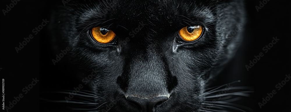 Wall mural Closeup of a Black Panther's Eyes