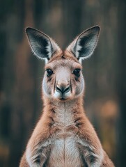 kangaroo isolated on wooden background