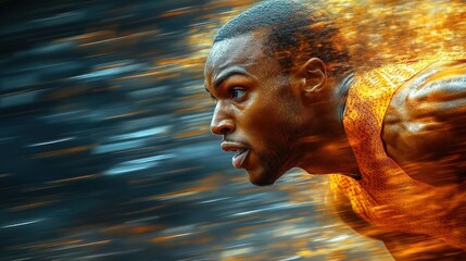 Man Running Through Fire