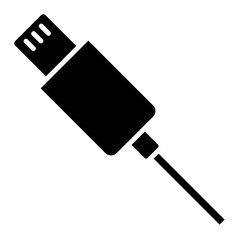 Illustration of USB Lightning Cable Glyph Icon
