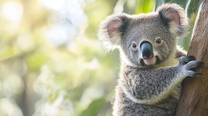 Naklejka premium koala isolated on cute background