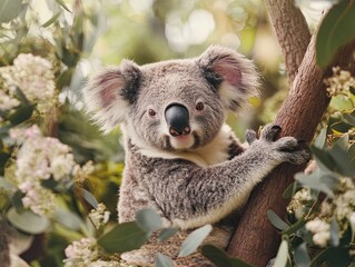 Obraz premium koala isolated on summer background