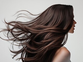 Fototapeta premium portrait of a woman with long hair