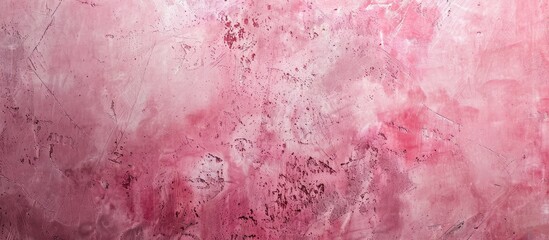 Rose Pink Color Concrete Wall Background Design With Spatula Techniques