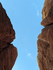 Rock walls from ground point of view