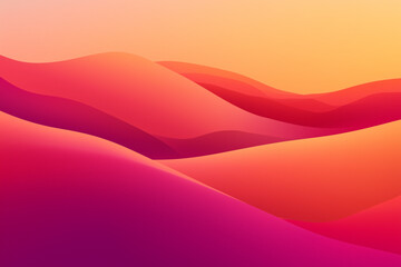 Fototapeta premium Abstract Desert Dunes in a Gradient of Red and Orange: A Warm and Inviting Landscape