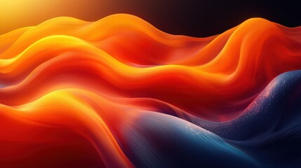 Obraz premium Abstract Wavy Background with Orange and Blue Color Gradient