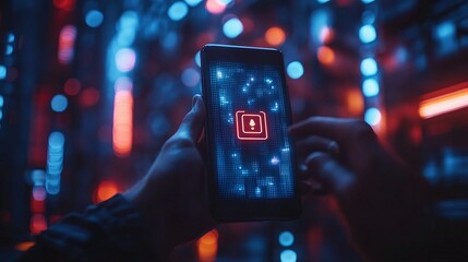 mobile device showing an over-the-air firmware update on the screen representing the efficiency and innovation of OTA updates in the smartphone industry for seamless wireless upgrades