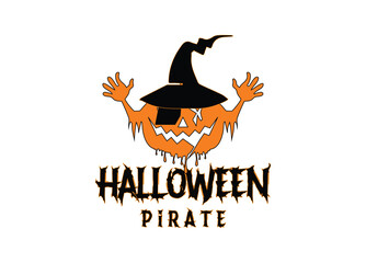 Halloween party invitation sticker