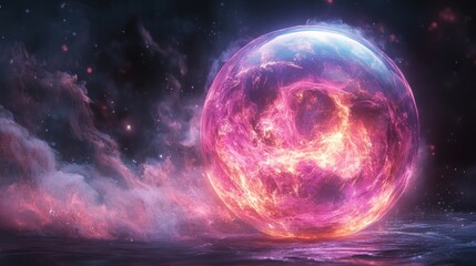 Obraz premium Fiery Cosmic Orb