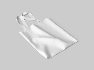 3D White Tote Bag Canvas Mockup