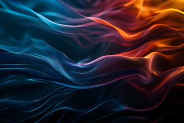 Obraz premium Bright summer abstract background, liquid neon lines, colorful background. 3D illustration