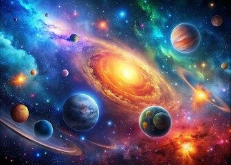 Stunning Galaxy Wallpaper for Desktop Backgrounds with Stars, Planets, and Cosmic Colors