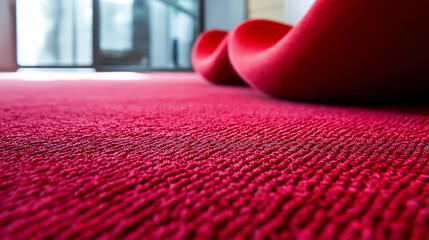 red loop pile carpet