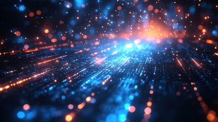 Fototapeta premium Abstract Digital Art with Glowing Lights