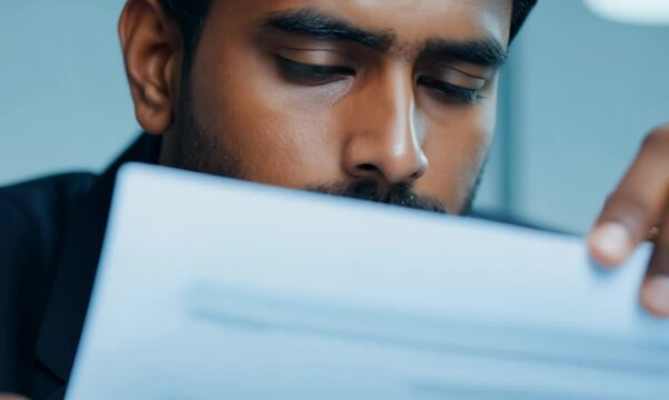 Indian Man Reviewing Legal Contract with Lawyer