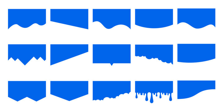 divider or separator collection for website, banner, app, poster. divider shape collection for web page top and bottom section. different divider for banner, poster, flyer, business card, ui, app, web