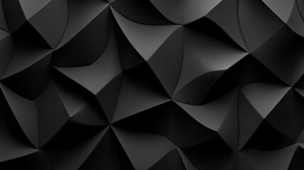 Obraz premium 3D black diamond pattern with a smooth dark background, creating a sophisticated and abstract wallpaper.