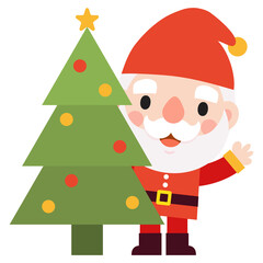 Funny Santa Claus, Merry Christmas and happy new year