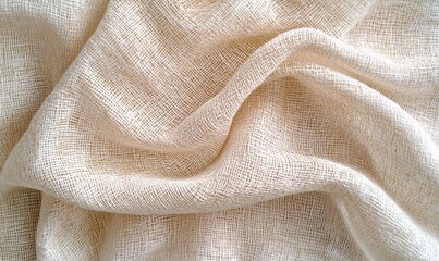 A white fabric with a wavy texture