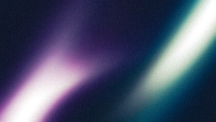 Abstract grainy gradient background purple cyan blue black glowing color wave dark backdrop noise texture banner poster header design