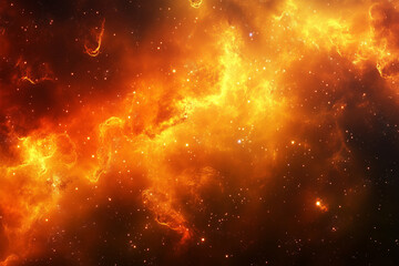 Glowing cosmic clouds swirling in an abstract nebula, creating a mesmerizing and otherworldly visual experience