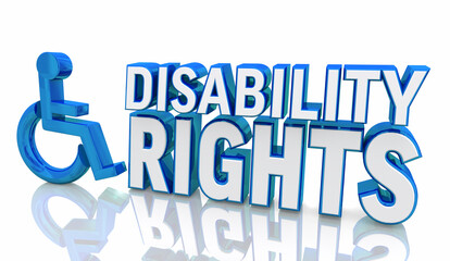 Disability Rights Wheelchair Symbol Access Fairness Equality 3d Illustration