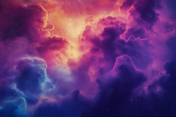Obraz premium Glowing Cosmic Clouds in an Abstract Nebula Forming a Mesmerizing Celestial Scene