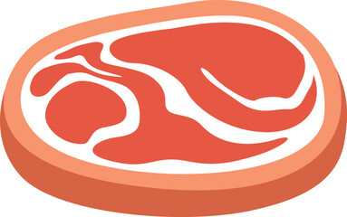 illustration steak meat on a white background