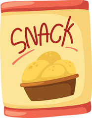 illustration of potato chip snack vector