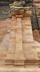 Close-up of the top of the Cham temple tower, that are part of the entire complex known as Po Nagar temple, Nha Trang city, Vietnam.