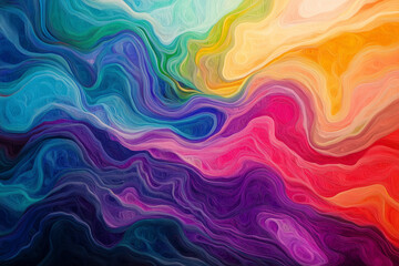 Psychedelic Waves of Color Blending into Each Other in a Mesmerizing and Hypnotic Dance