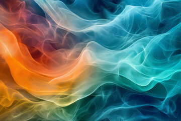 Obraz premium Psychedelic Waves of Color Blending Seamlessly: Visual Symphony