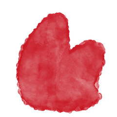 Red Watercolor Abstract Shapes