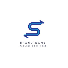 creative elegant minimalist modern letter S logo