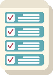 Smartphone is displaying a checklist with checked boxes, symbolizing task completion and efficient workflow organization