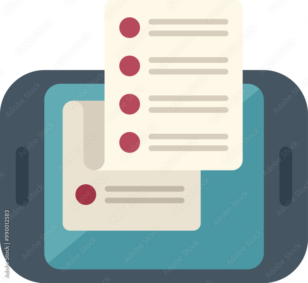 Poster smartphone is showing a digital checklist on its screen, symbolizing efficient task management and o