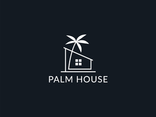 palm house logo vector illustration logo template
