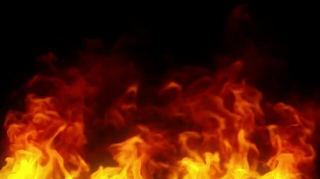 fire background Highly detailed flames. Alpha matte. 4k