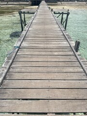 wooden bridge in the sea