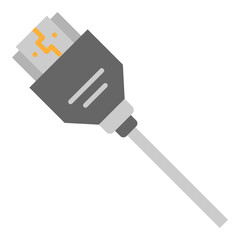 Illustration of HDMI Cable Flat Icon