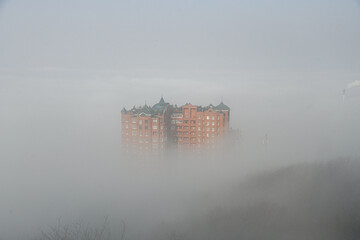 building on the lake