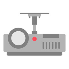 Illustration of Projector Flat Icon