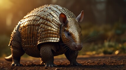 Obraz premium Golden Armadillo in the Forest